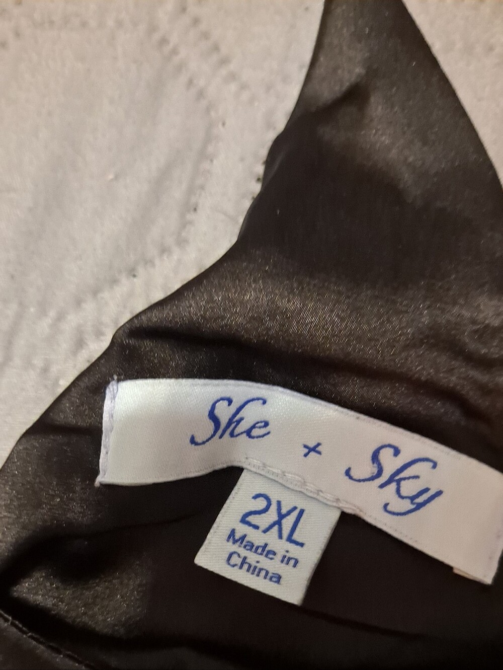 Womens Black Satin-Look Camisole Top - Classic Minimal Style 2XL - Picture 4 of 7